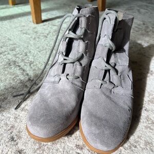 Sorel Gray Suede Women's Ankle Boots